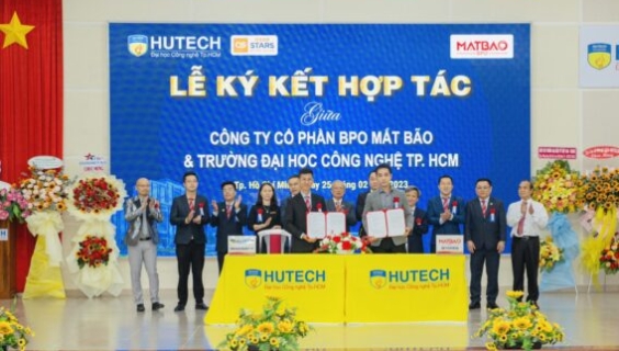 Mắt Bão BPO ký kết hợp tác “Đào tạo nguồn nhân lực gắn liền với nhu cầu doanh nghiệp” với HUTECH