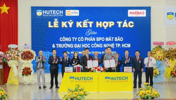 Mắt Bão BPO ký kết hợp tác “Đào tạo nguồn nhân lực gắn liền với nhu cầu doanh nghiệp” với HUTECH